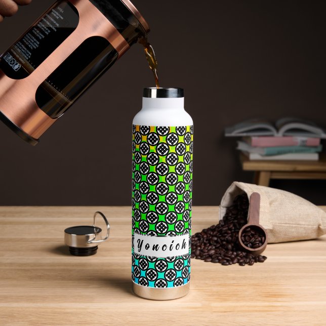 Circle of Nine by Kenneth Yoncich Water Bottle (Coffee)