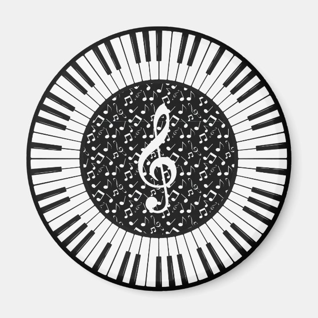 Circle of Piano Keys Design Magnet (Front)