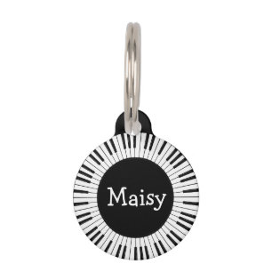 Circle of Piano Keys Design Pet Tag