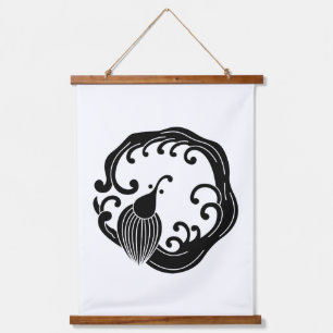 Circle of rainy dragon hanging tapestry
