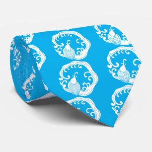 Circle of rainy dragon tie