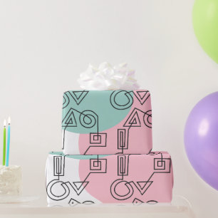 Circle of Shapes  Wrapping Paper