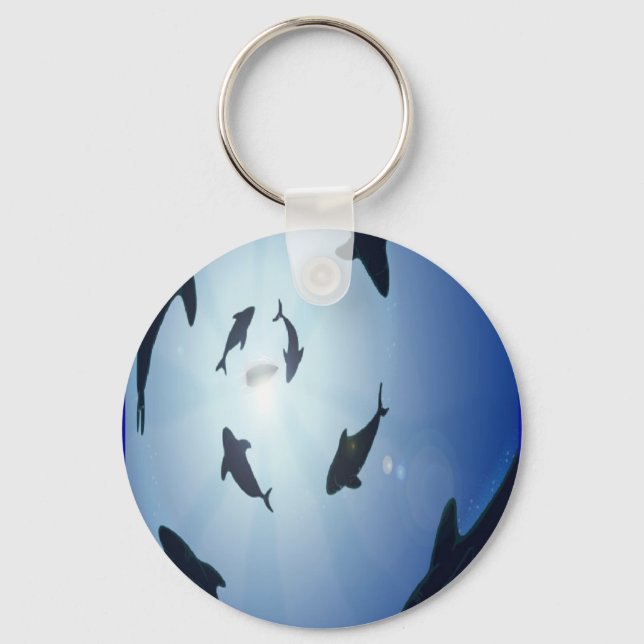 Circle-of-sharks Keychain (Front)