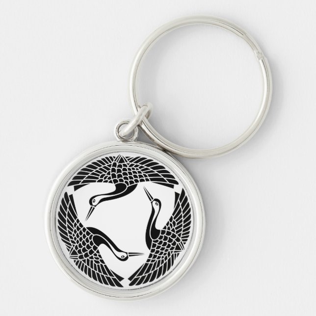 Circle of three cranes keychain (Front)