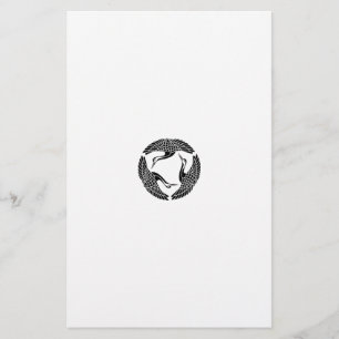 Circle of three cranes stationery