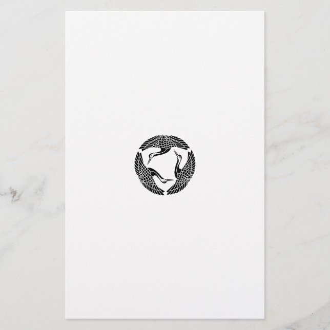 Circle of three cranes stationery (Front)