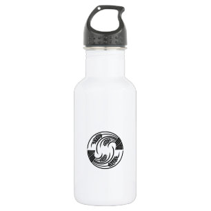 Circle of two head-to-tail rice plants 532 ml water bottle