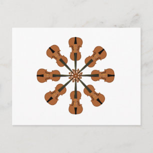 Circle of Violins Postcard