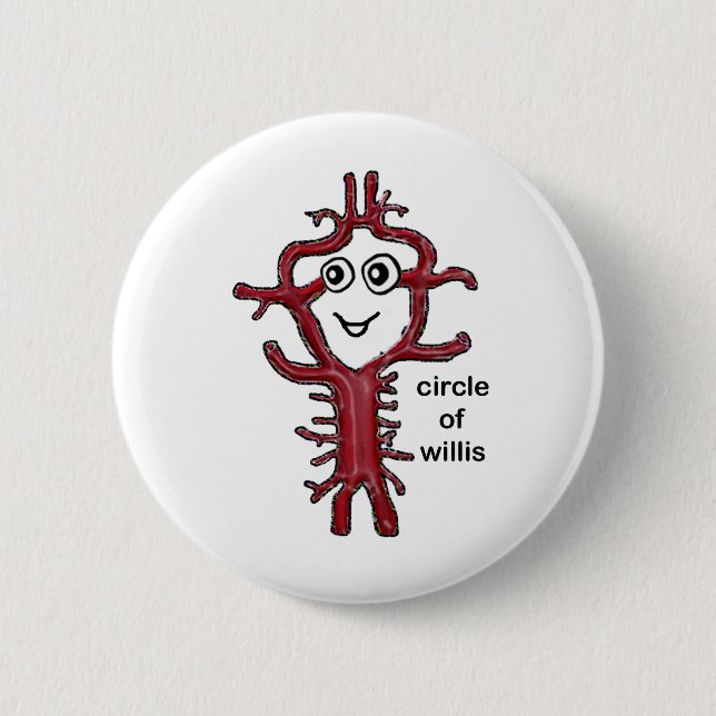 Circle of Willis 2 Inch Round Button (Front)