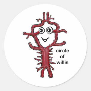 Circle of Willis Classic Round Sticker