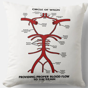 Circle Of Willis Providing Proper Blood Flow Brain Throw Pillow