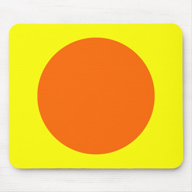 Circle - Orange and Yellow Mouse Pad (Front)