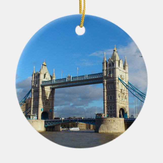 Circle Ornament-Tower Bridge London Ceramic Ornament (Front)