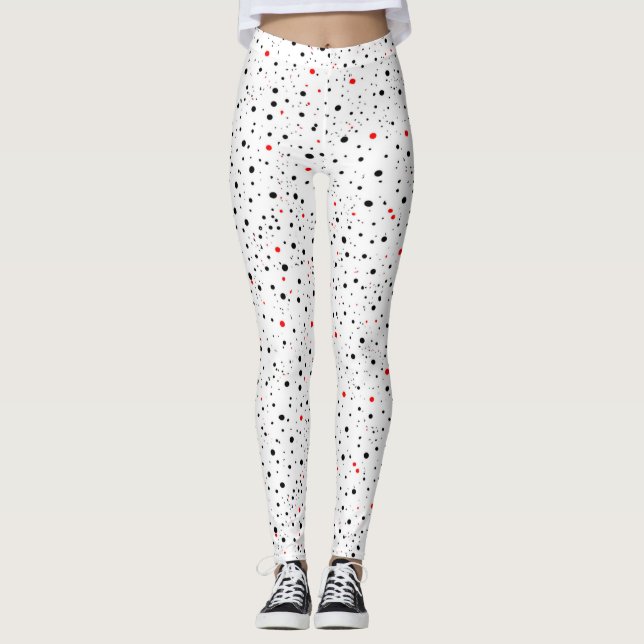 Circle Paint Splatters Pattern Leggings (Front)