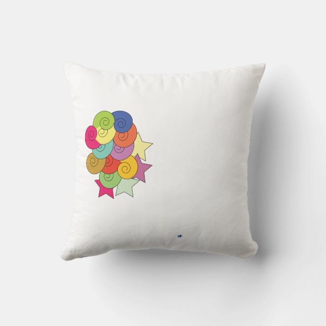 circle pattern cushion, colourful designed pillow  (Back)