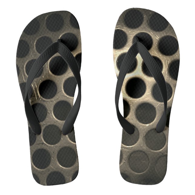 Circle Pattern Flip Flops (Footbed)