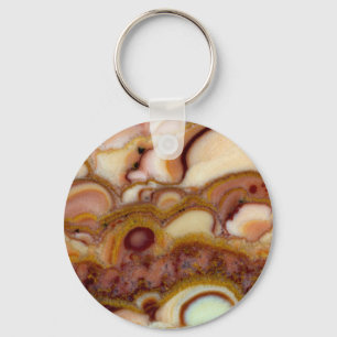 Circle Pattern Of Onyx Stone Keychain
