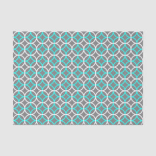 Circle Pattern With Turquoise Tissue Paper