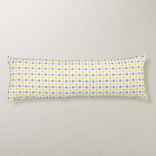 Circle Pattern Yellow & Grey Body Pillow