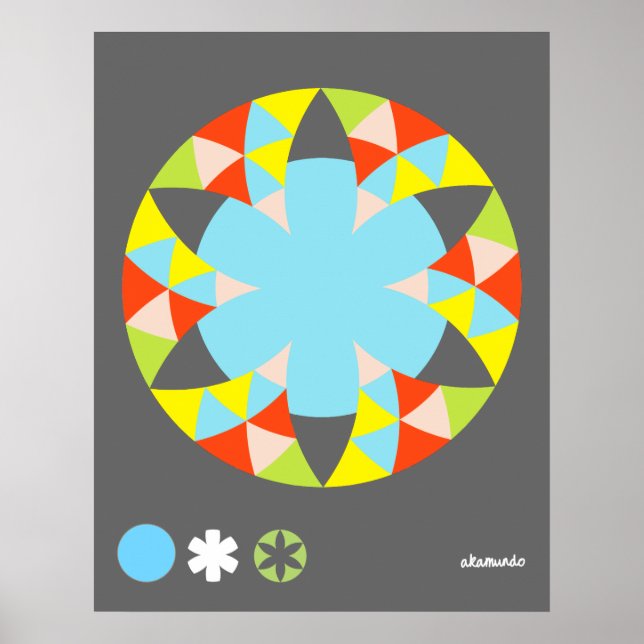 Circle Pepper Flower Star Poster (Front)