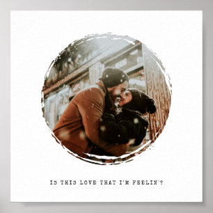 Circle Photo Frame Paint Splotch Photo Poster