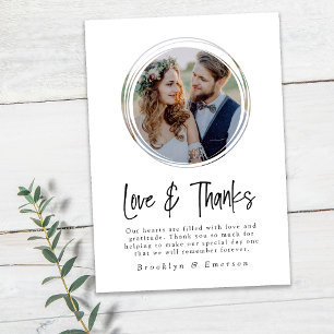 Circle Photo Minimalist Thank You Card