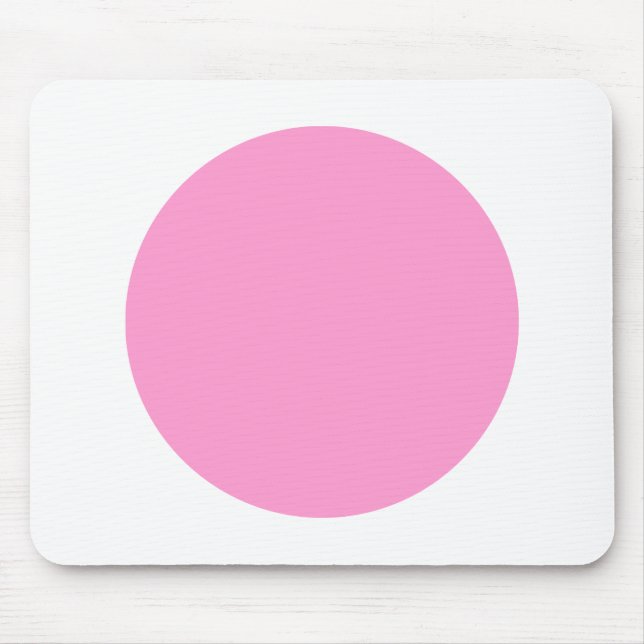 Circle - Pink and White Mouse Pad (Front)