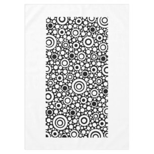 Circle Polka Dots black + your background colour Tablecloth