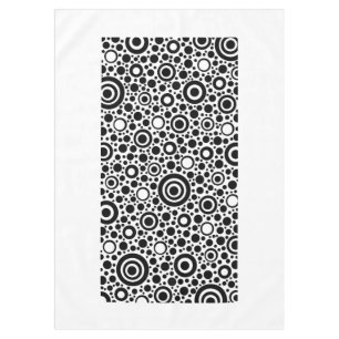 Circle Polka Dots black + your background colour Tablecloth