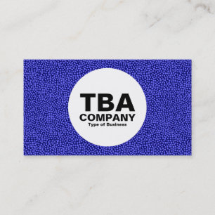Circle - Random Spots - Electric Blue on Deep Navy Business Card