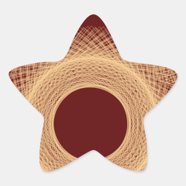 circle reddish brown 467 abstract art star sticker (Front)