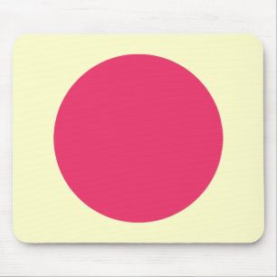 Circle - Regal Red and Pale Yellow Mouse Pad