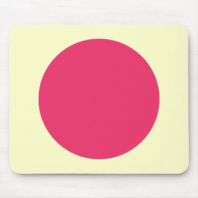 Circle - Regal Red and Pale Yellow Mouse Pad (Front)