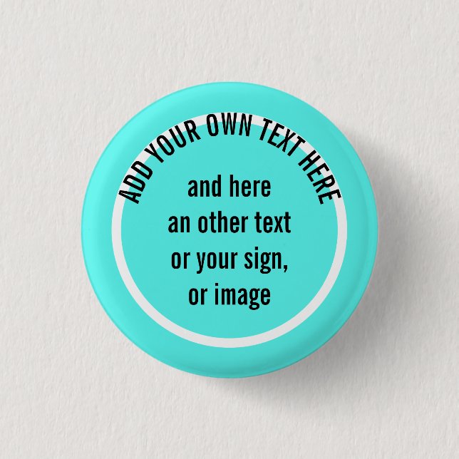 Circle / Rings - Line white + your backg. & ideas 1 Inch Round Button (Front)