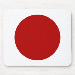 Circle - Ruby with White Mouse Pad