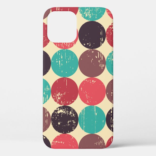 Circle seamless pattern. Seamless pattern. Mid cen Case-Mate iPhone Case (Back)
