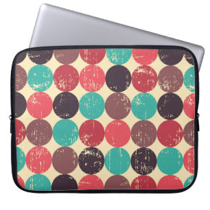 Circle seamless pattern. Seamless pattern. Mid cen Laptop Sleeve