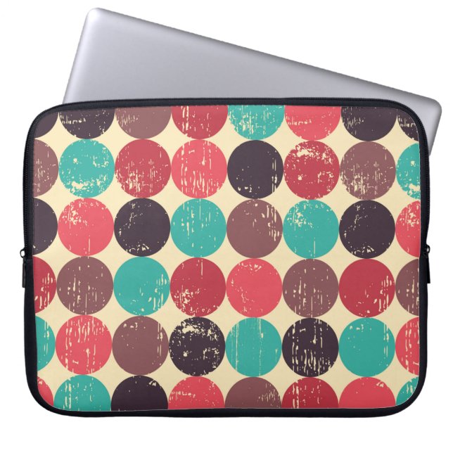 Circle seamless pattern. Seamless pattern. Mid cen Laptop Sleeve (Front)