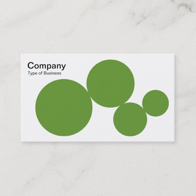 Circle Series - Avocado Green on White Business Card (Front)