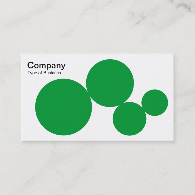 Circle Series - Grass Green on White Business Card (Front)