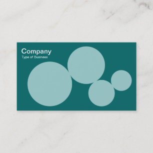 Circle Series - Lt Blue Green on Moss Green Business Card