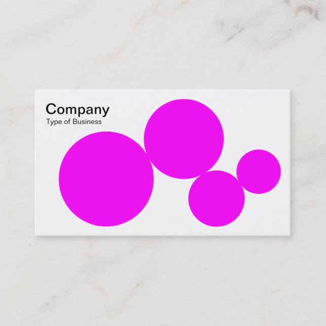 Circle Series - Magenta on White Business Card (Front)