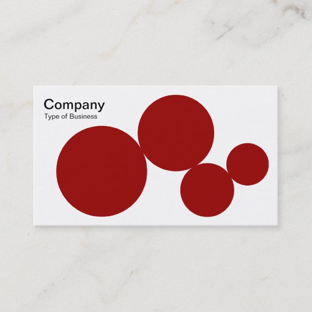 Circle Series - Ruby on White Business Card (Front)