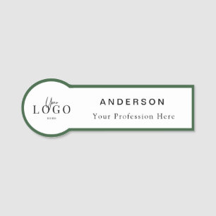 Circle Shaped Custom Business Logo Staff Employee  Name Tag