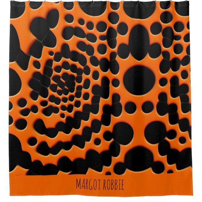 Circle Shapes Orange Abstract Geometric Pattern (Front)