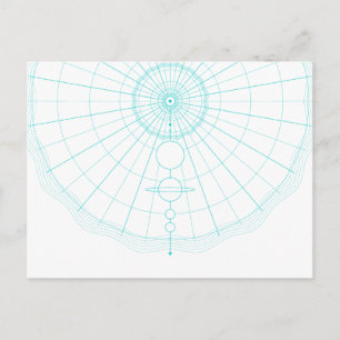circle solar system postcard