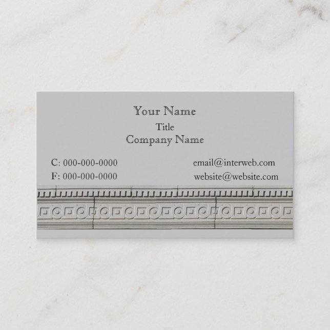 Circle Square Architectural Stone Custom Business  Card (Front)