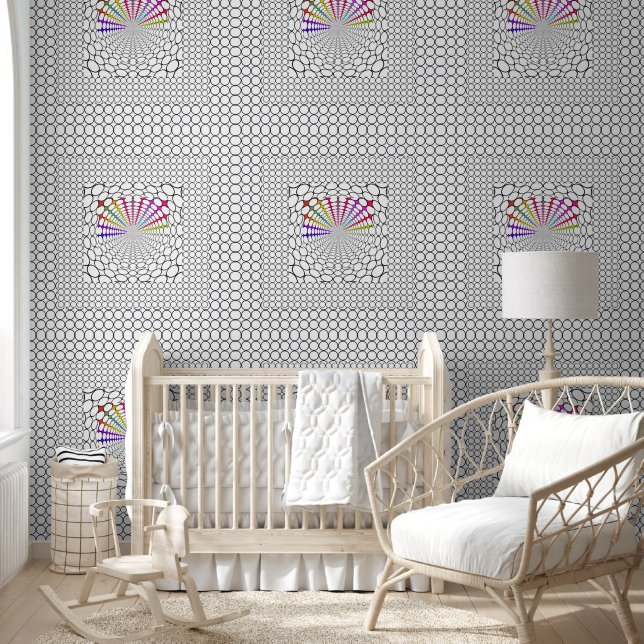 Circle Squares Burst + Colour  Wallpaper (Kids)