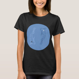 Circle Sticker (Dark Blue) Drawing of Tui and La f T-Shirt