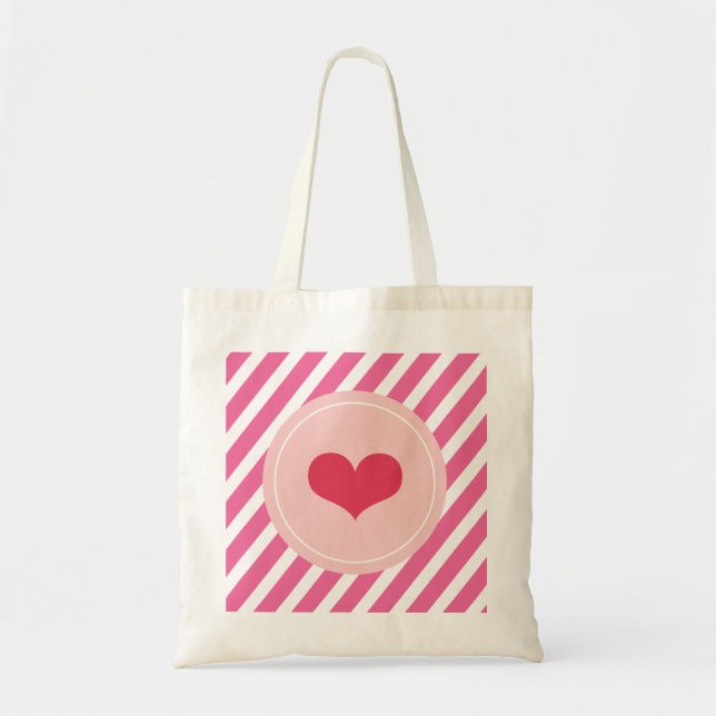 Circle Sweetheart Love Stripes Valentine's Day Bag (Front)